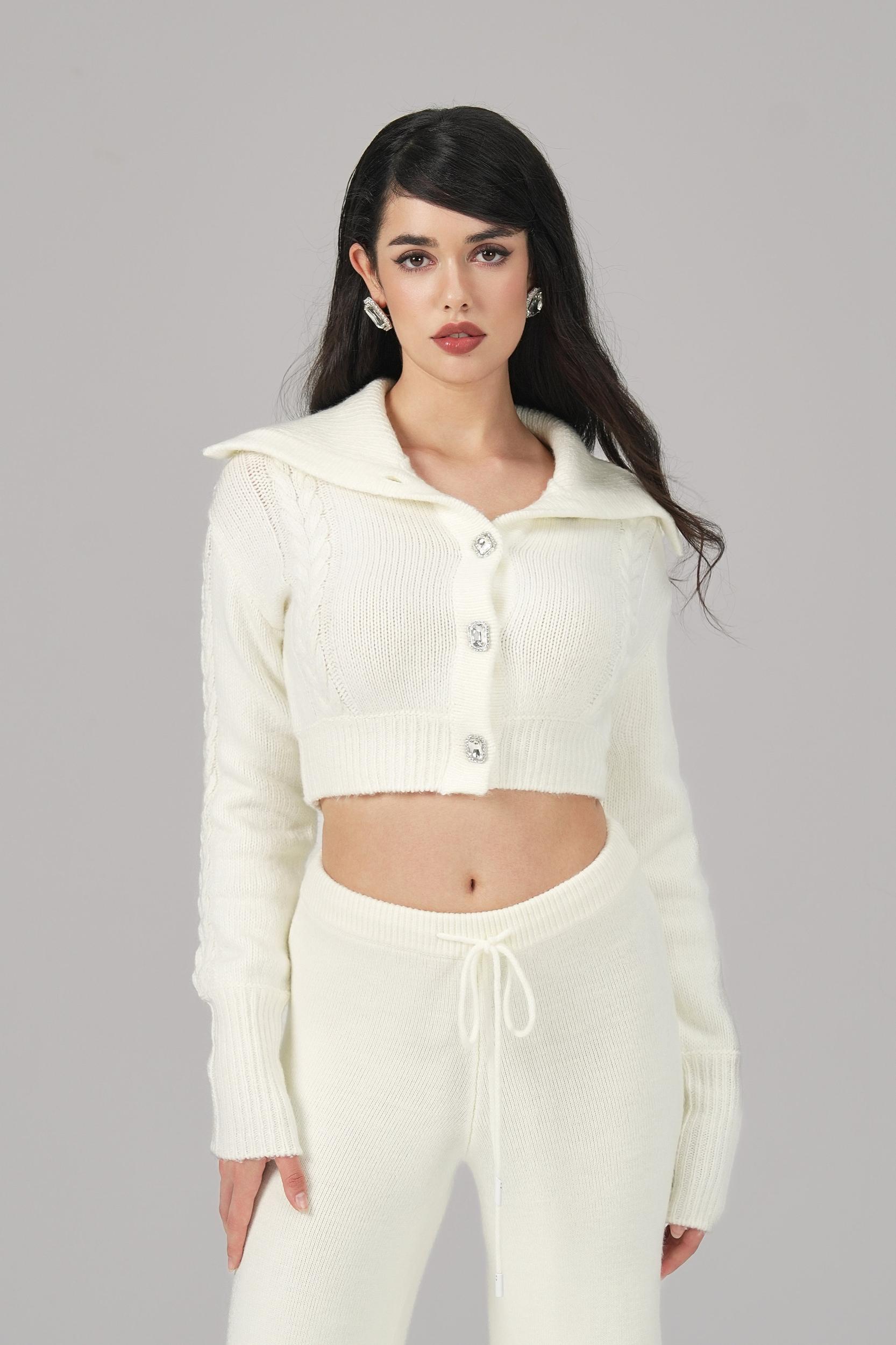 Addison Coat + Scarf Set (White) (Final Sale) Product Image