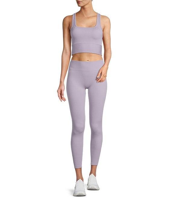 Antonio Melani Active Longline Seamless Ribbed Scoop Neck Sleeveless Sports Bra Product Image