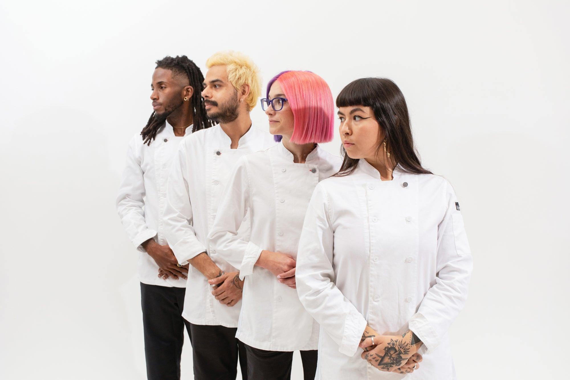 Long Sleeved Women's Chef Coat Female Product Image