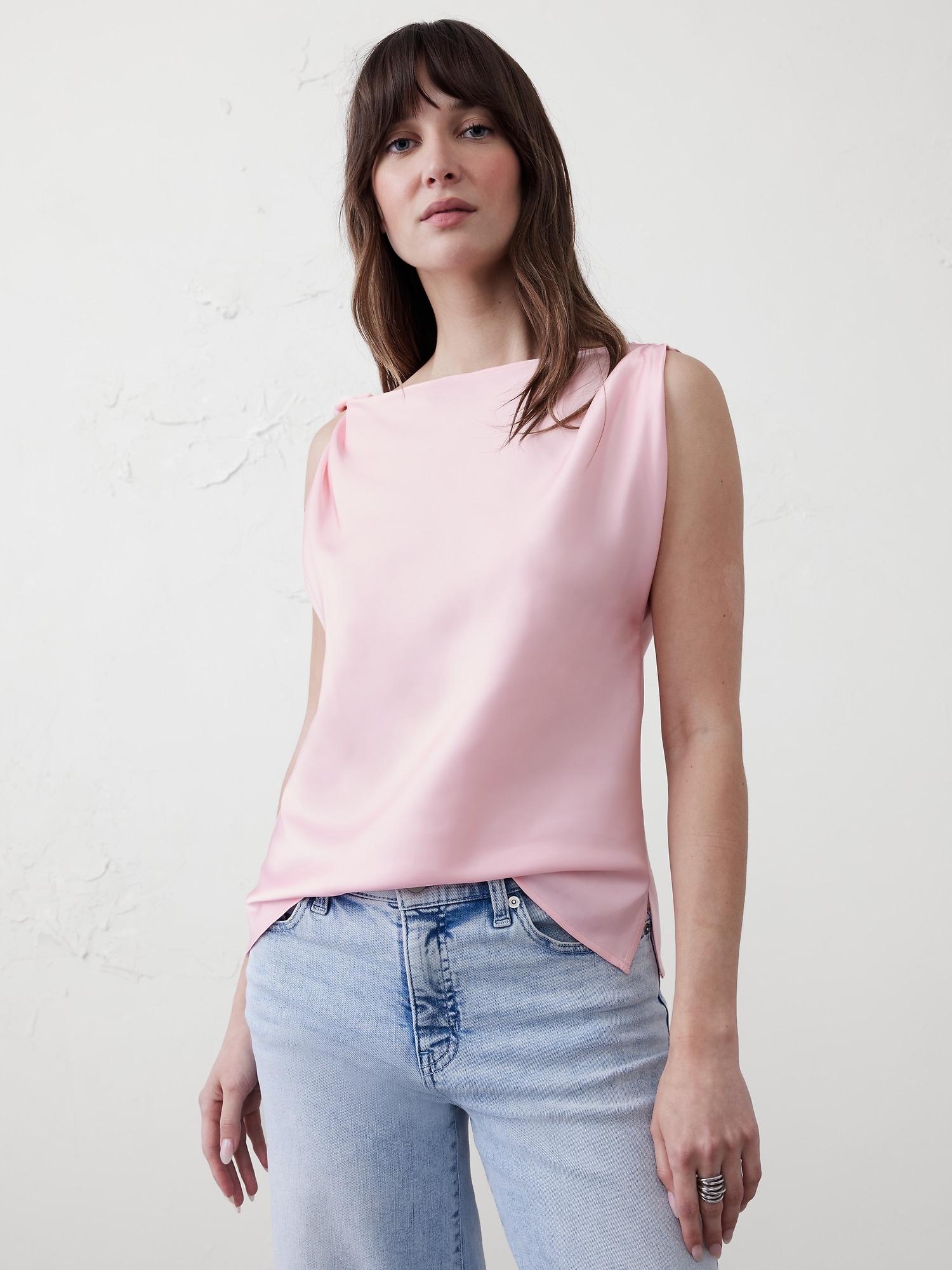 Ruched-Shoulder Top Product Image