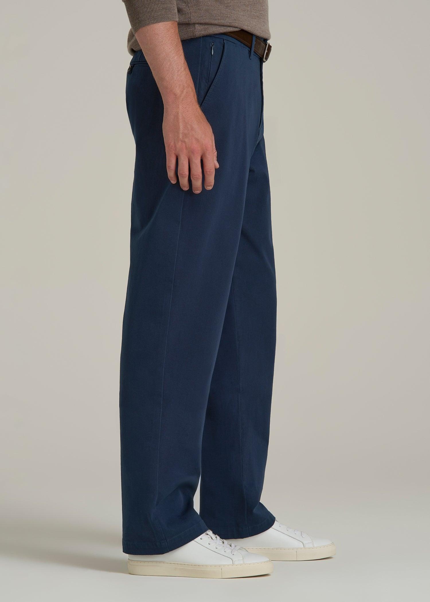 4 Way Stretch Commuter RELAXED Chino Pants for Tall Men in Navy Blue Male Product Image
