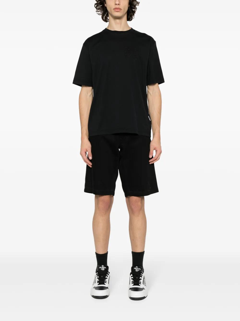 monogram-embroidered cotton T-shirt Product Image