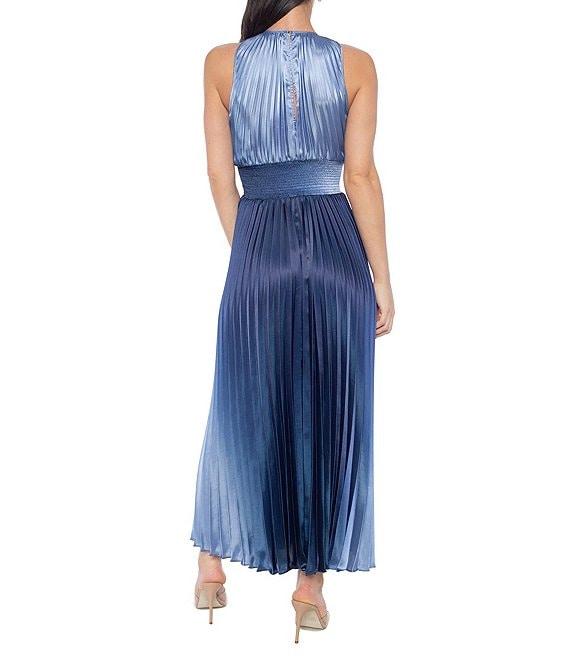 Marina Ombre Pleated A-Line Dress Product Image