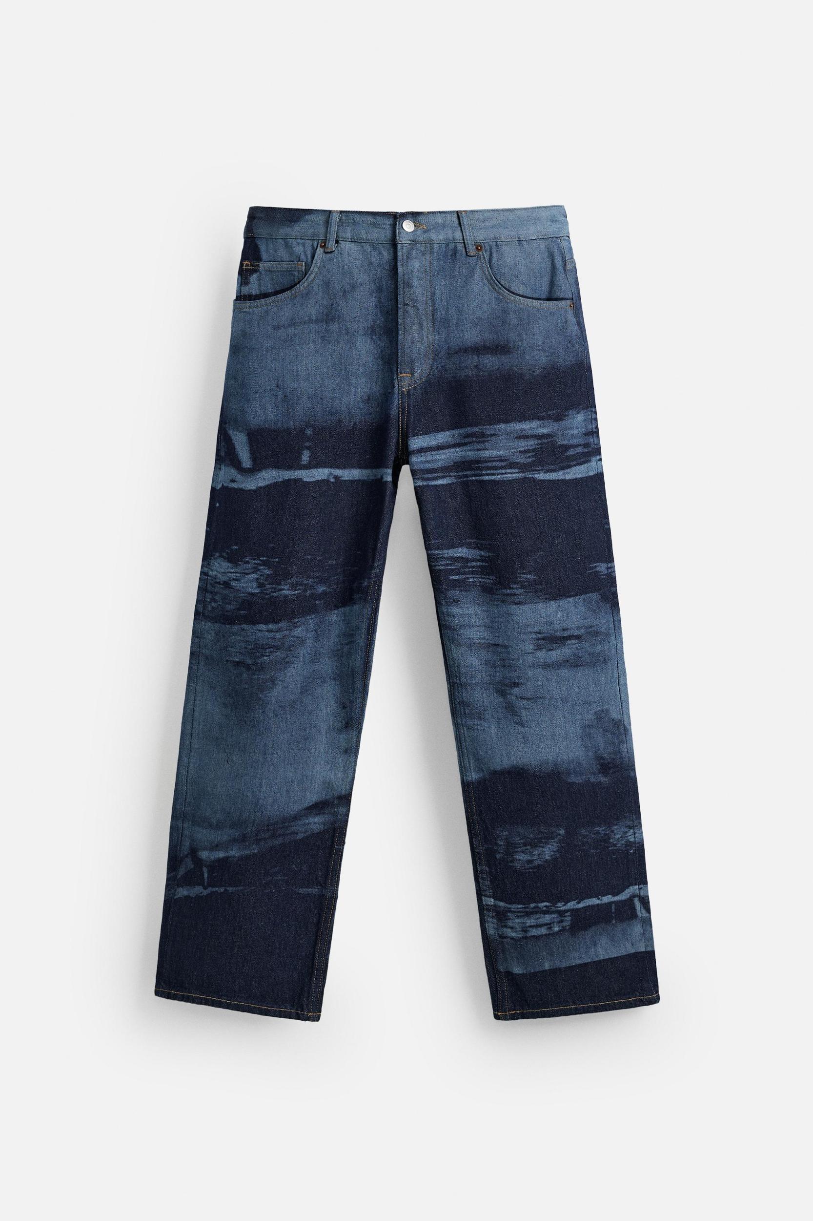 PRINTED RELAXED FIT JEANS Product Image