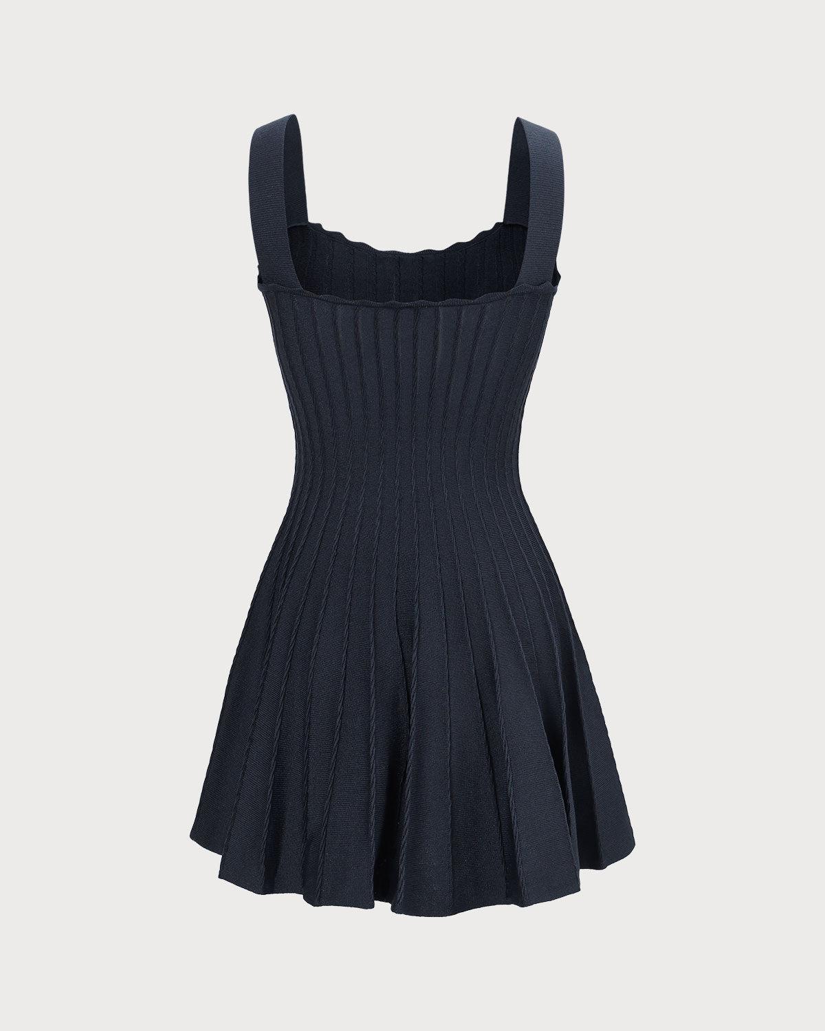 Women's Navy Knitted Sweater Dress Female Product Image