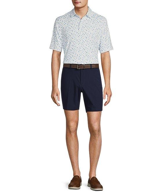 Roundtree & Yorke Big & Tall Performance Floral Print Polo Shirt Product Image