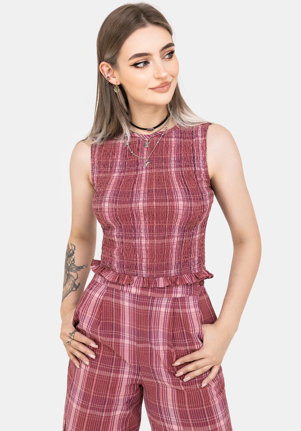 Zorina Cotton Shirred Vest Top Product Image