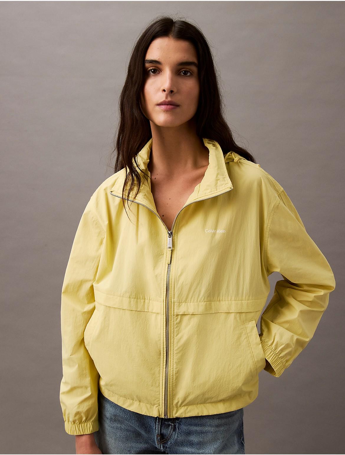Calvin Klein Women's Nylon Windbreaker Jacket - Yellow - XL Product Image