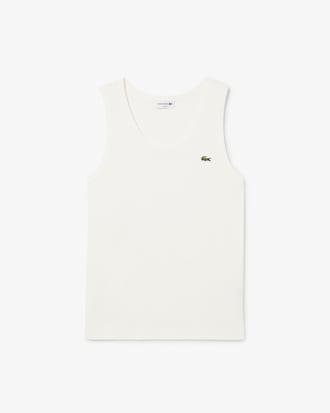 Slim Fit Ribbed Cotton Tank Top Product Image