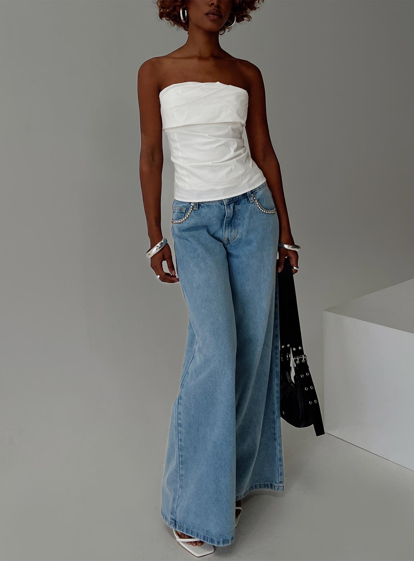 Xandria Strapless Top White Product Image