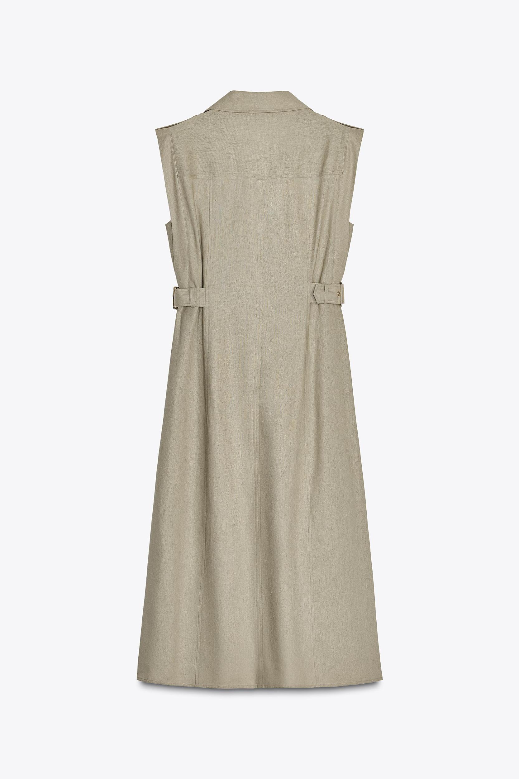 LINEN MIDI DRESS Product Image