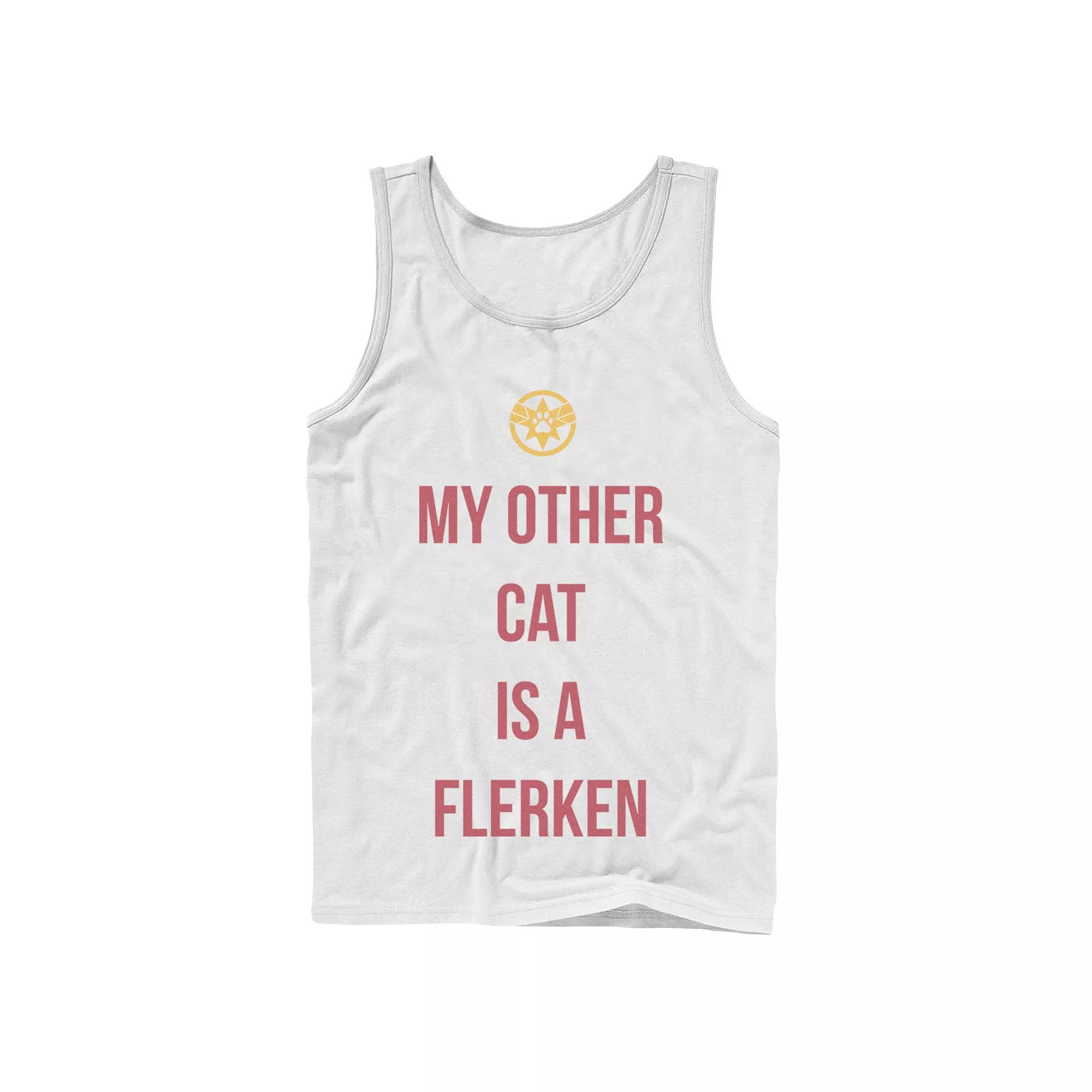 Men's Captain Marvel My Other Cat Is A Flerken Graphic Tank,  Product Image