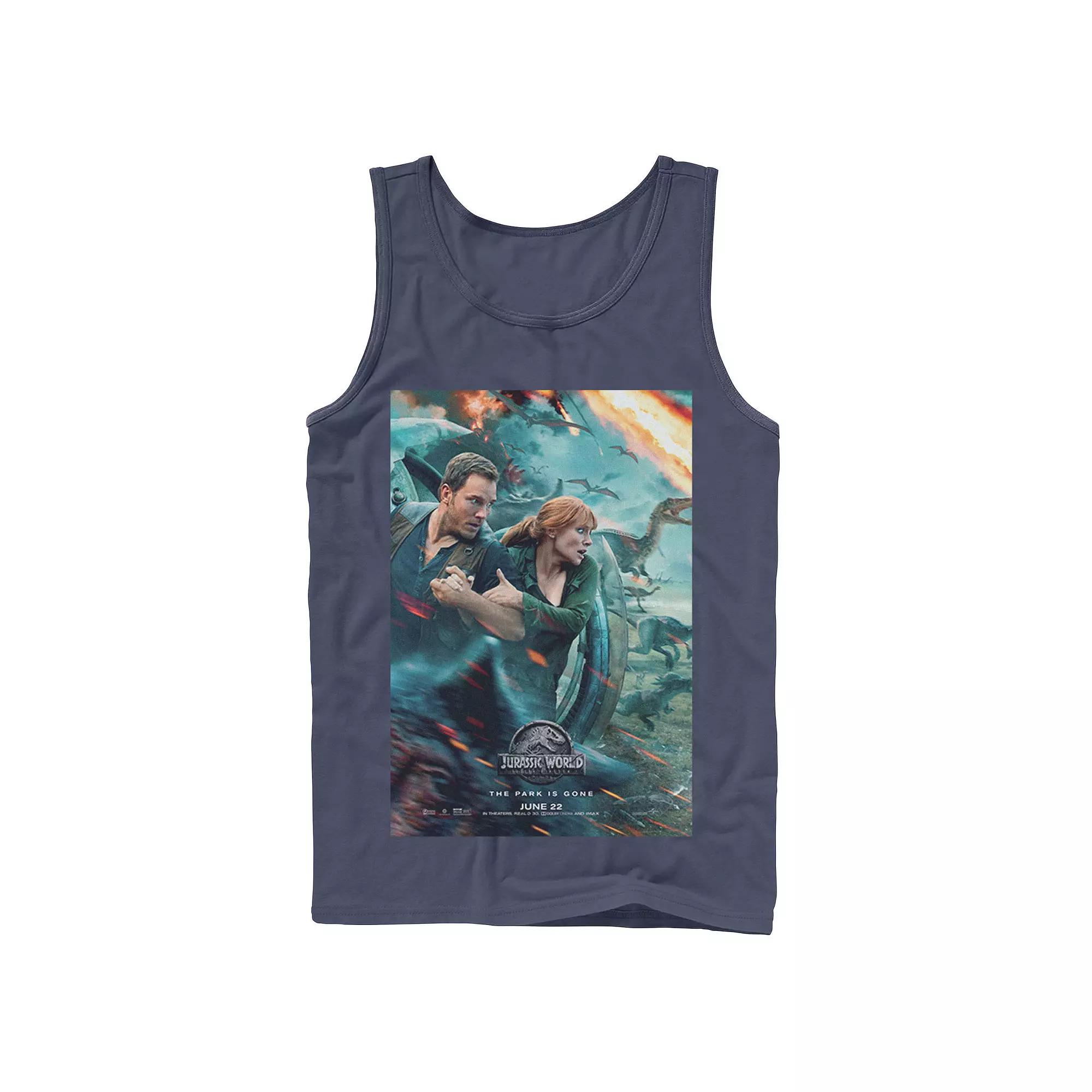 Men's Jurassic World Two Owen Claire Movie Poster Tank Top,  Product Image