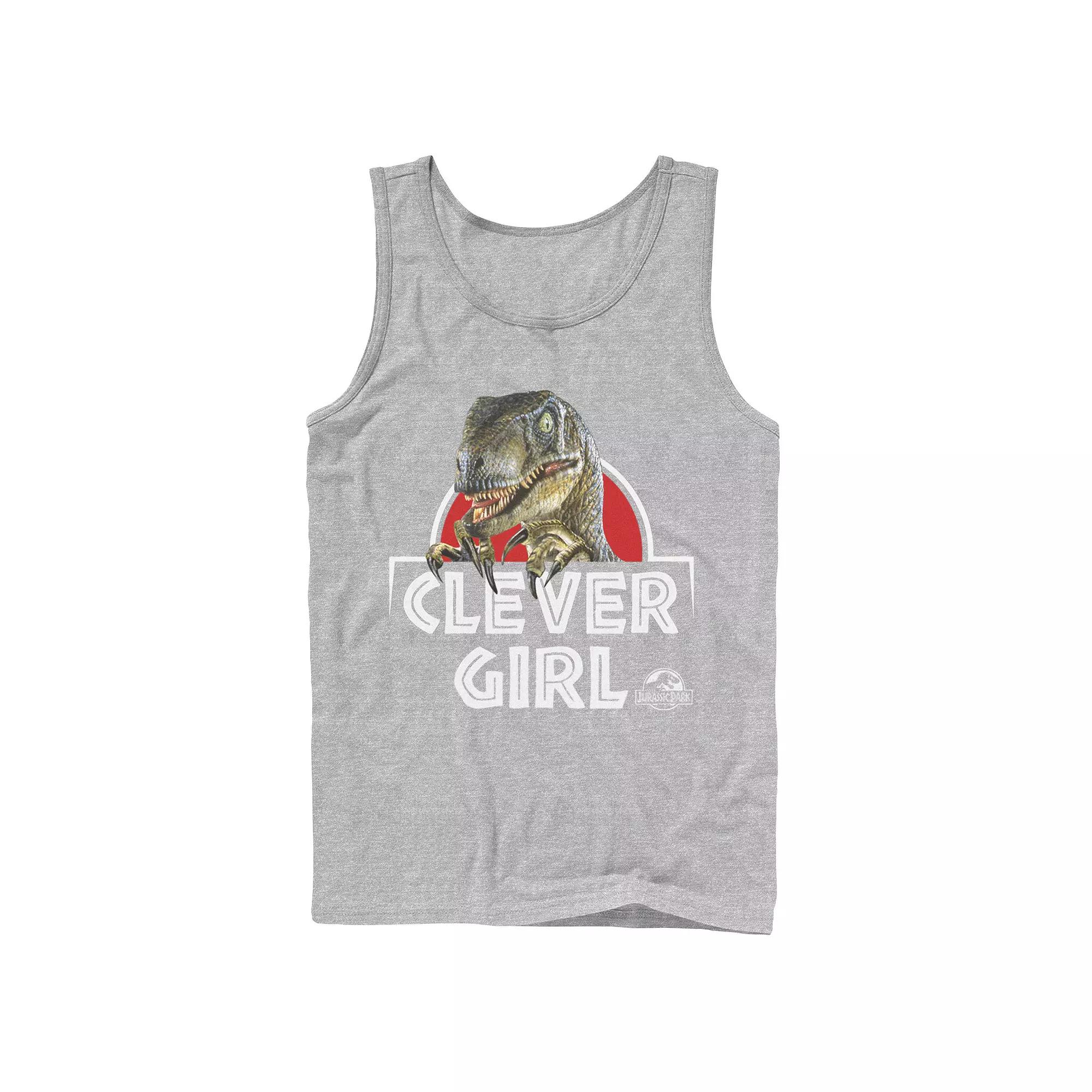 Men's Jurassic Park Velociraptor Real Clever Tank Top,  Product Image