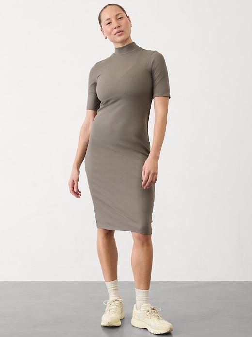 Signature Rib Mock Neck Dress Product Image