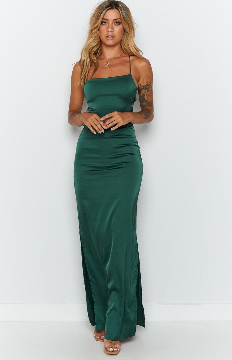 Manhattan Slip Formal Dress Emerald Product Image
