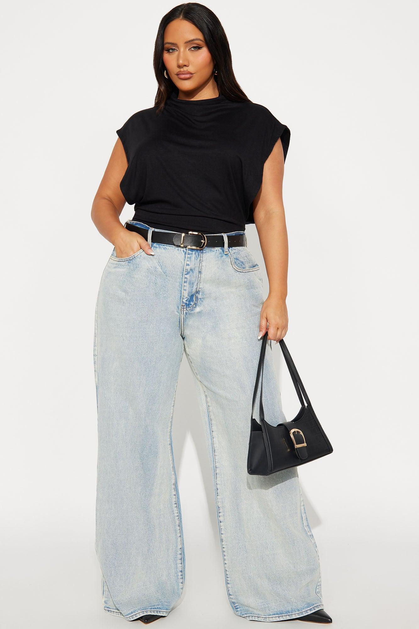 Audra Double Lined Turtle Neck Bodysuit - Black Female Product Image