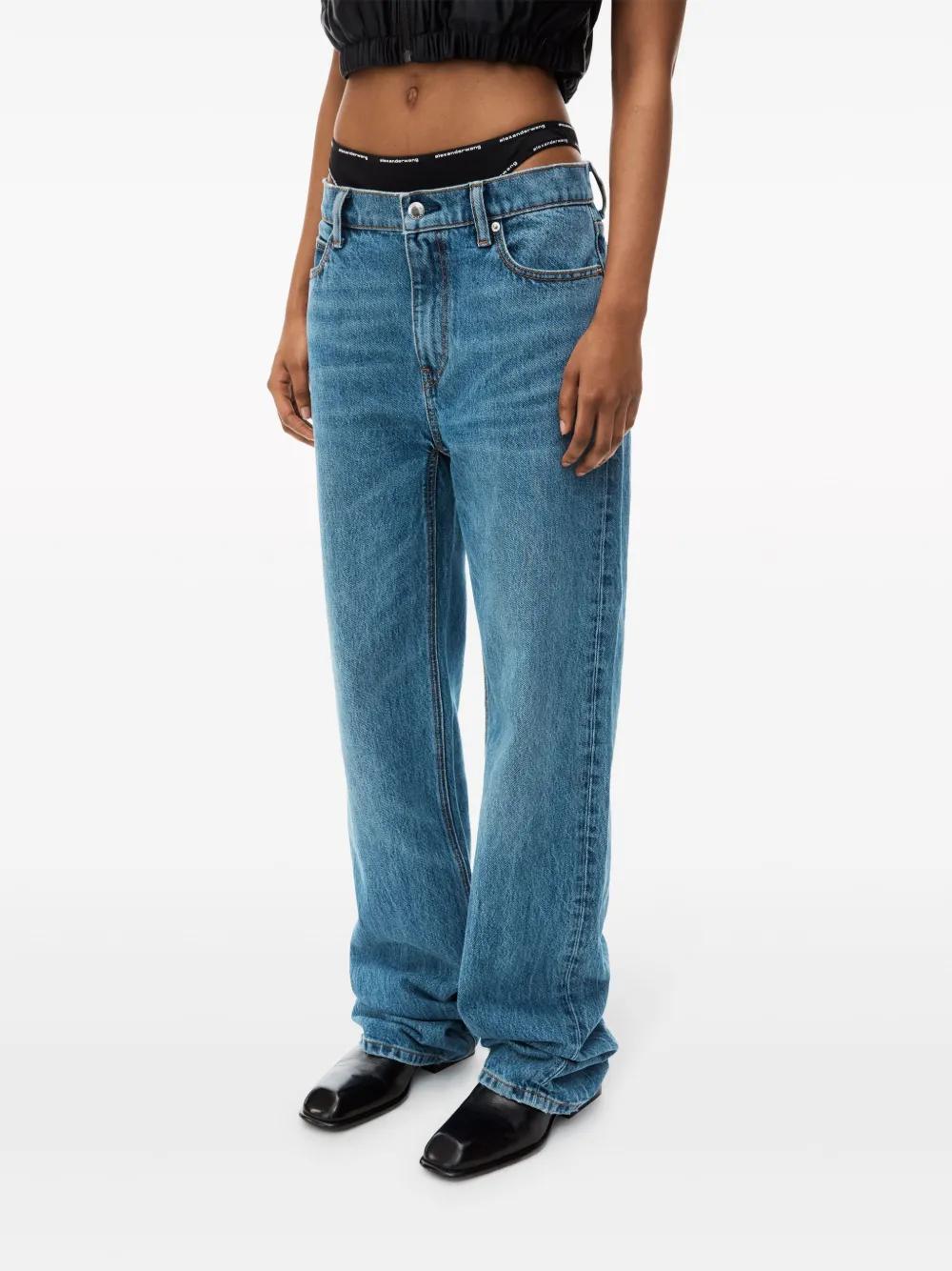 logo-waistband straight-leg jeans Product Image