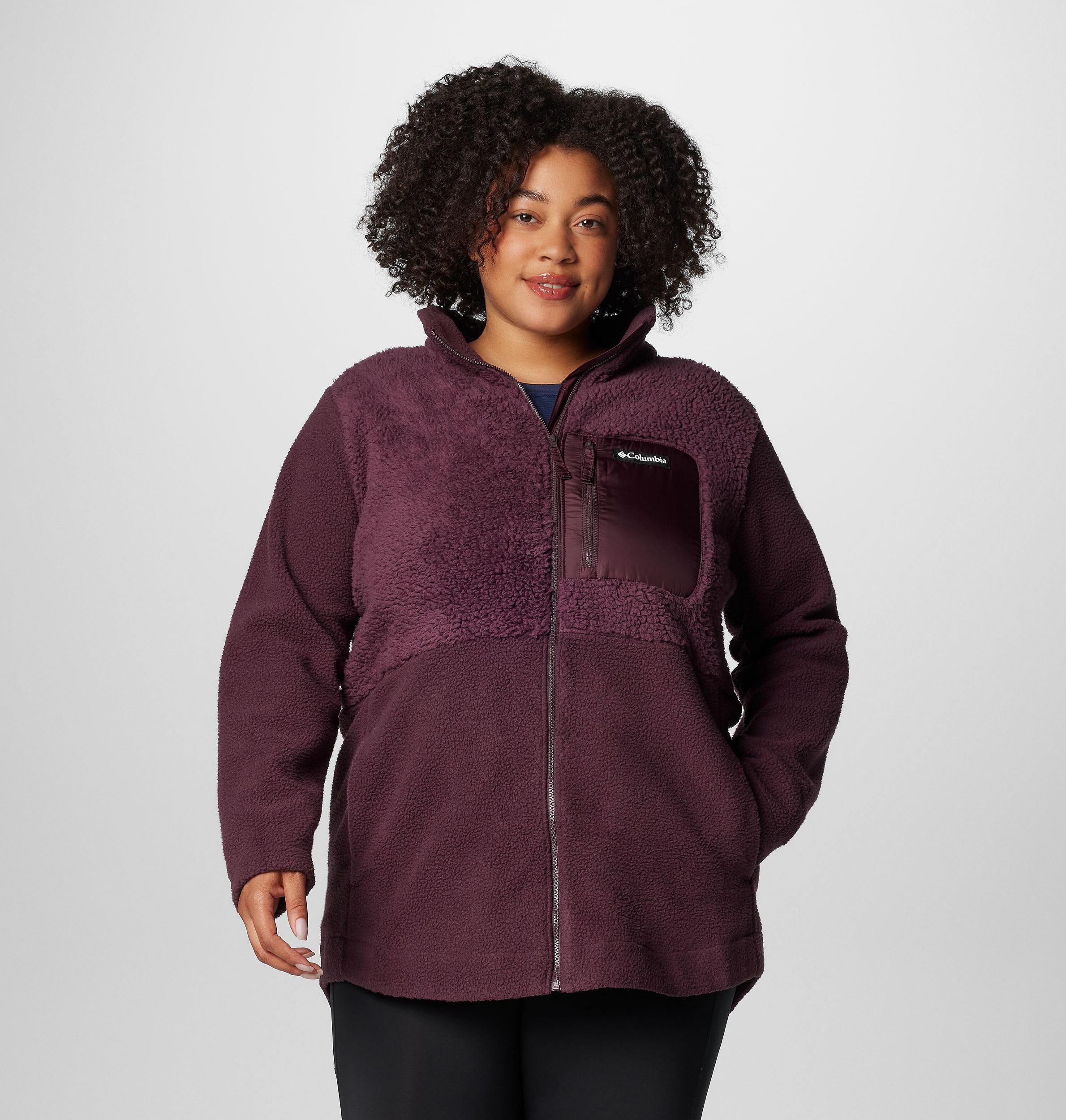 Columbia Womens Columbia Lodge Sherpa Full Zip Fleece Jacket - Plus Size- Product Image