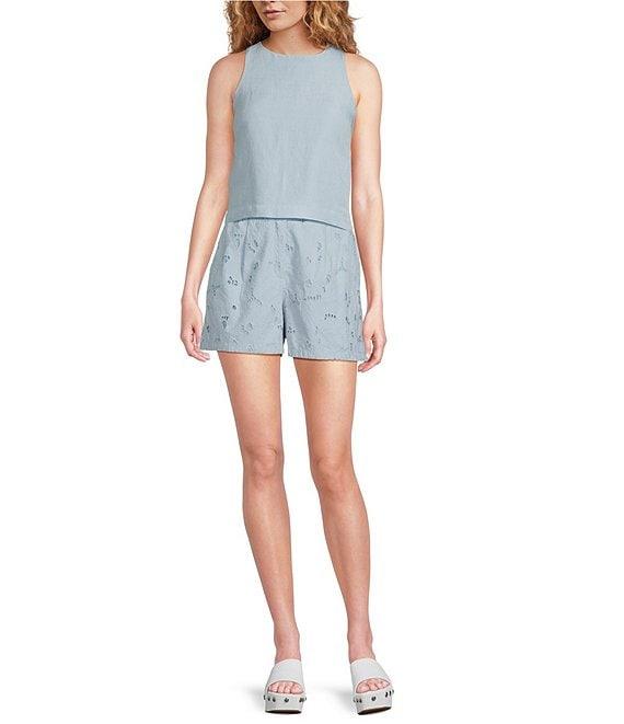 French Connection Birdie Linen Boat Neck Sleeveless Coordinating Top Product Image