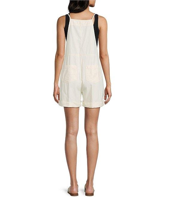 C&V Chelsea & Violet Square Neck Sleeveless Washed Twill Shortall Product Image