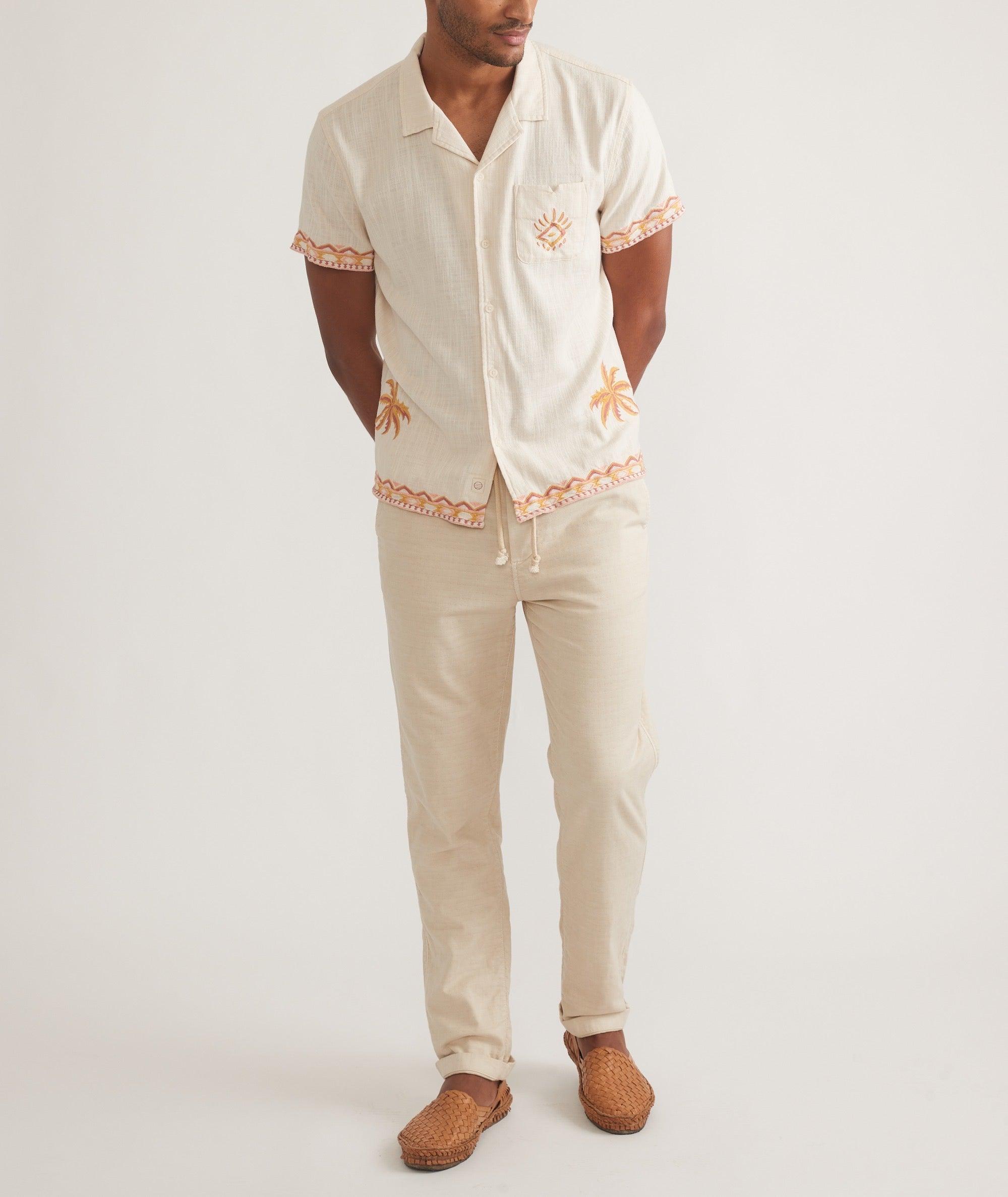 Stretch Selvage Embroidered Resort Shirt Product Image