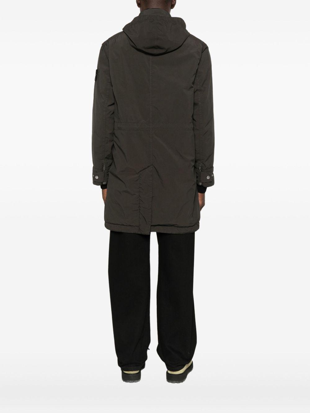 hooded buttoned coat Product Image