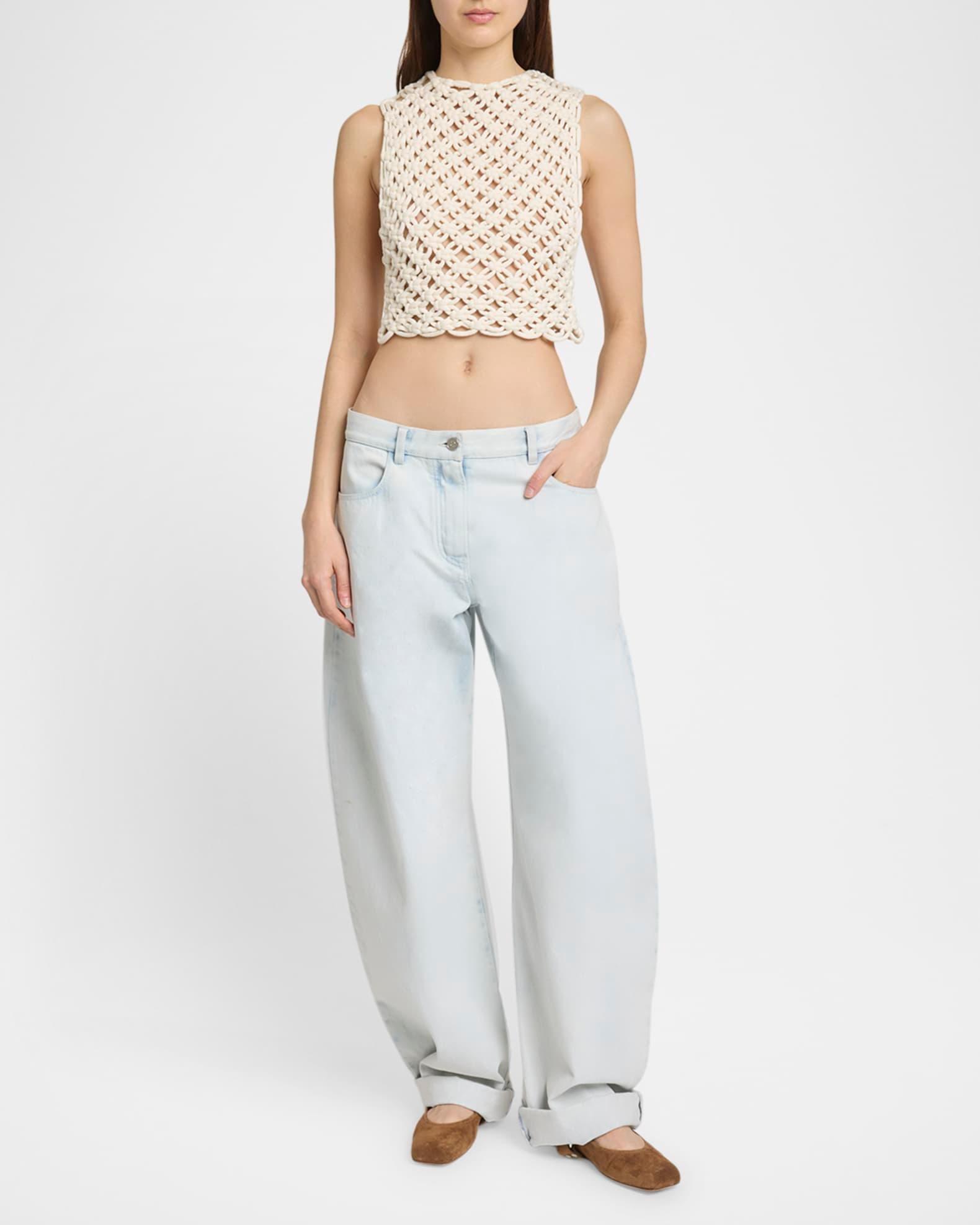 Rounded Low-Rise Jeans Product Image