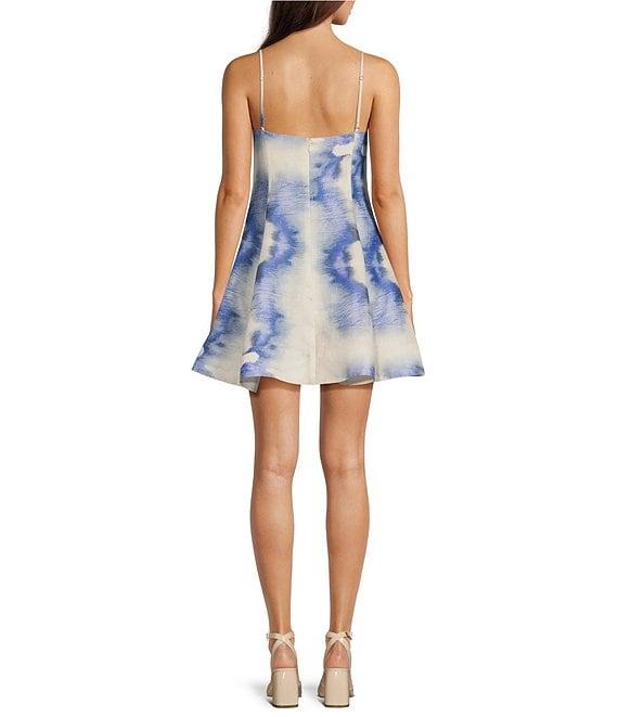 Muse by Marchesa Chloe Dye Print A-Line Linen Dress Product Image