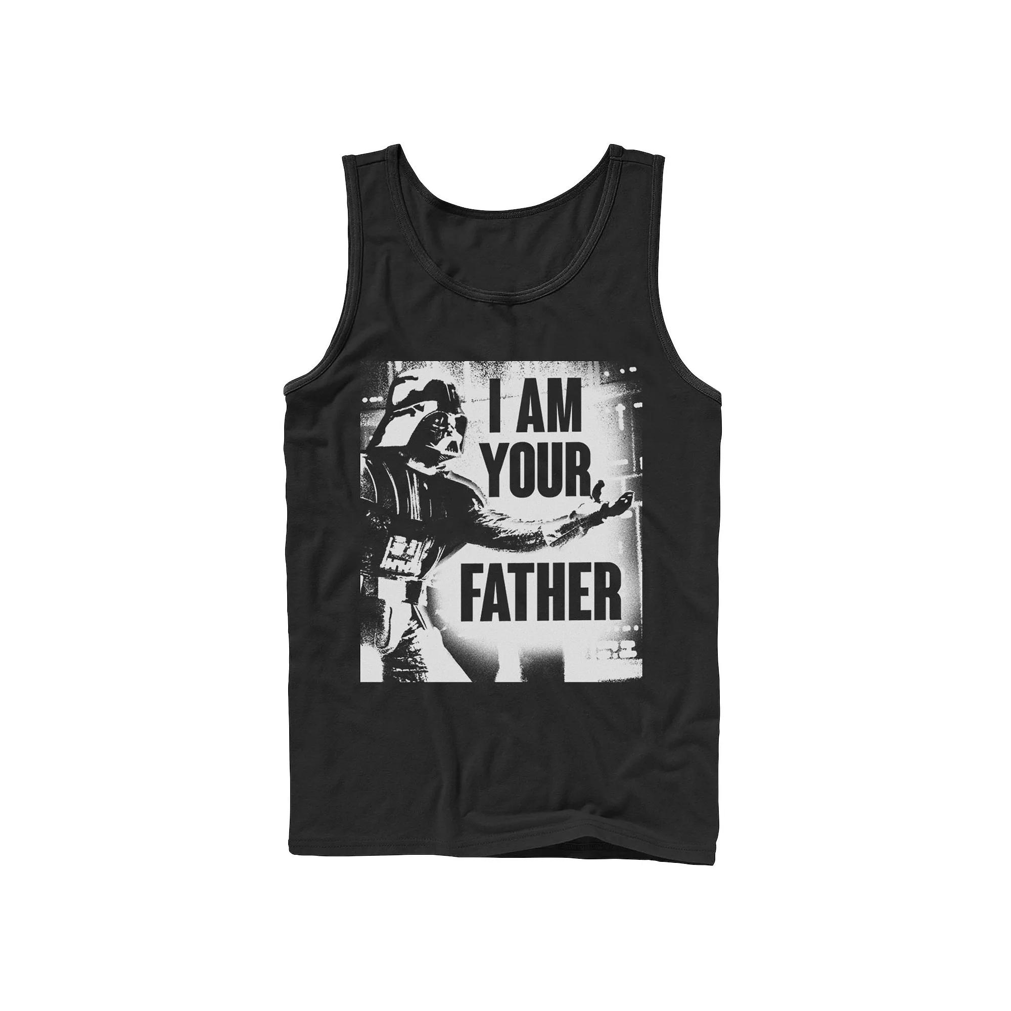 Men's Star Wars Darth Vader Your Father Dad Spray Paint Tank Top,  Product Image