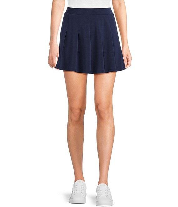 Copper Key Knit Pleated Skirt Product Image