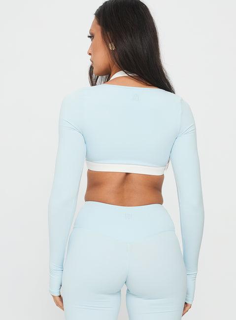 Vitality Long Sleeve Active Crop Blue Product Image