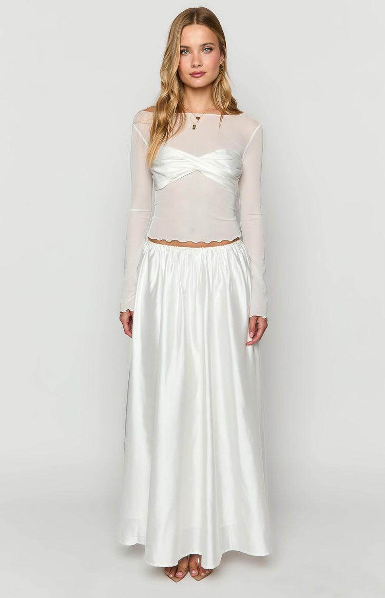 Alonza White Long Sleeve Top Product Image