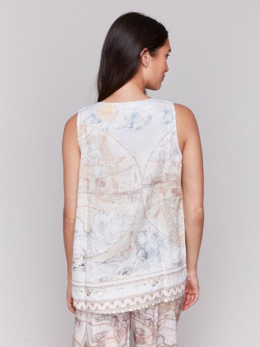 Charlie B linen vibes tank C4623/787A Product Image