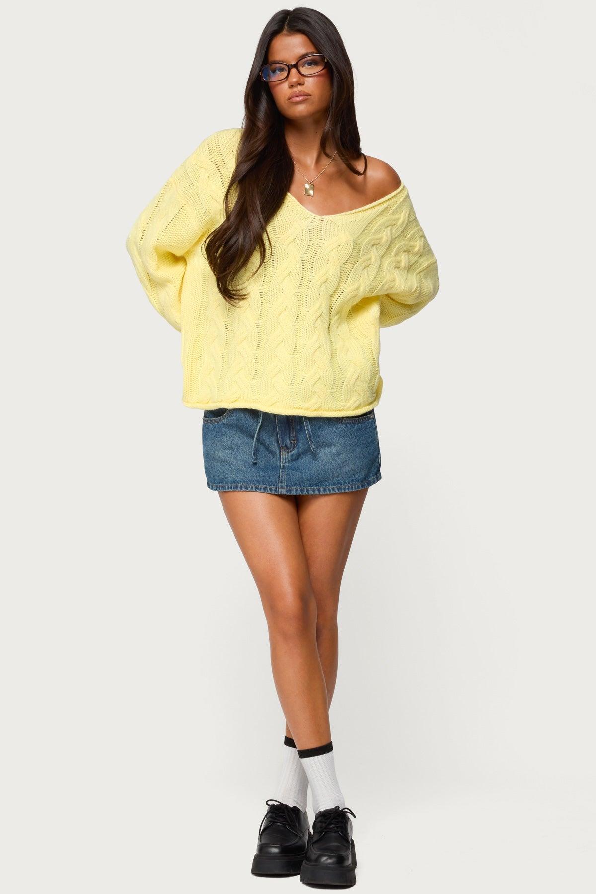 Inga Oversized Cable Knit Sweater Product Image