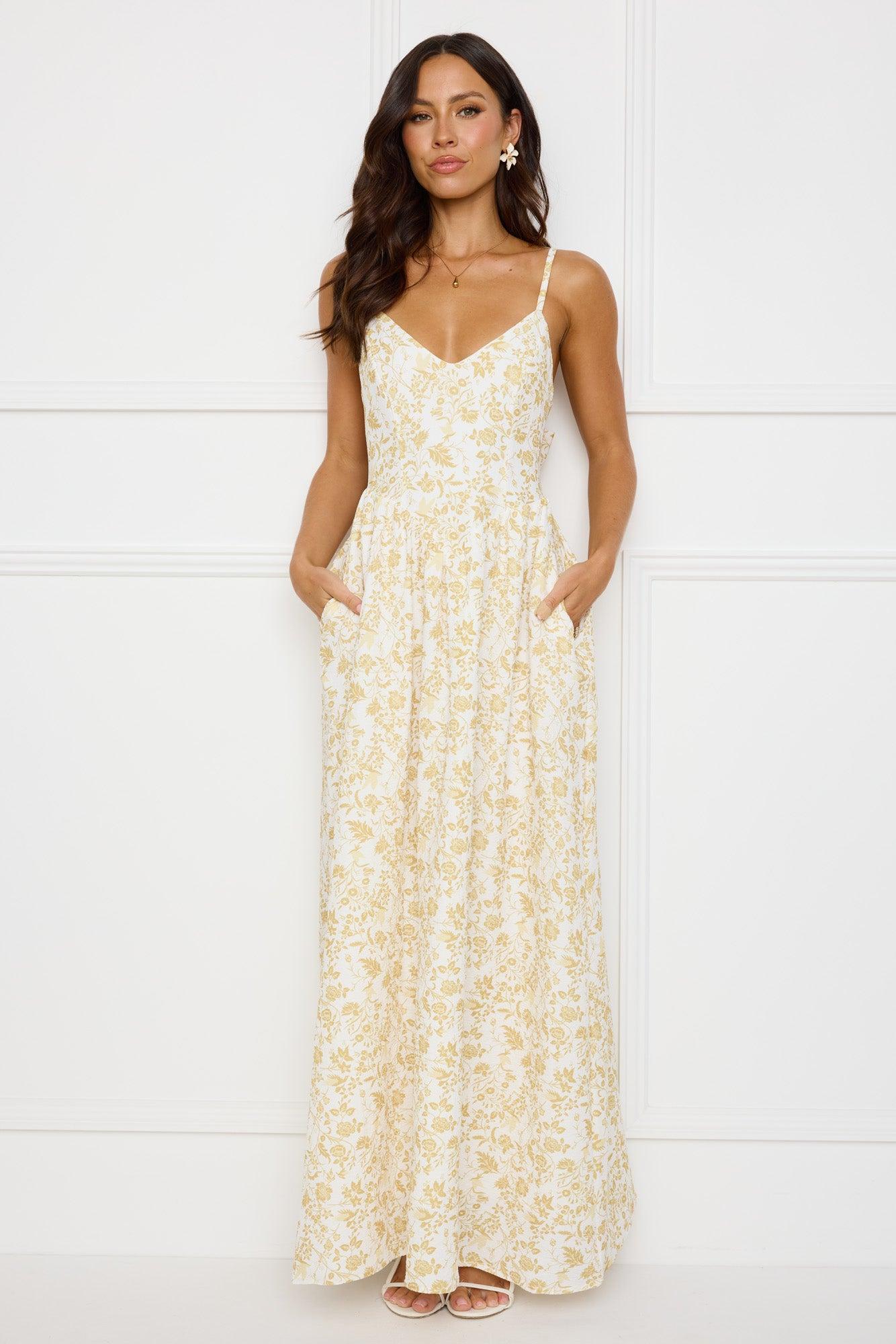 Waking Sun Maxi Dress Yellow Product Image