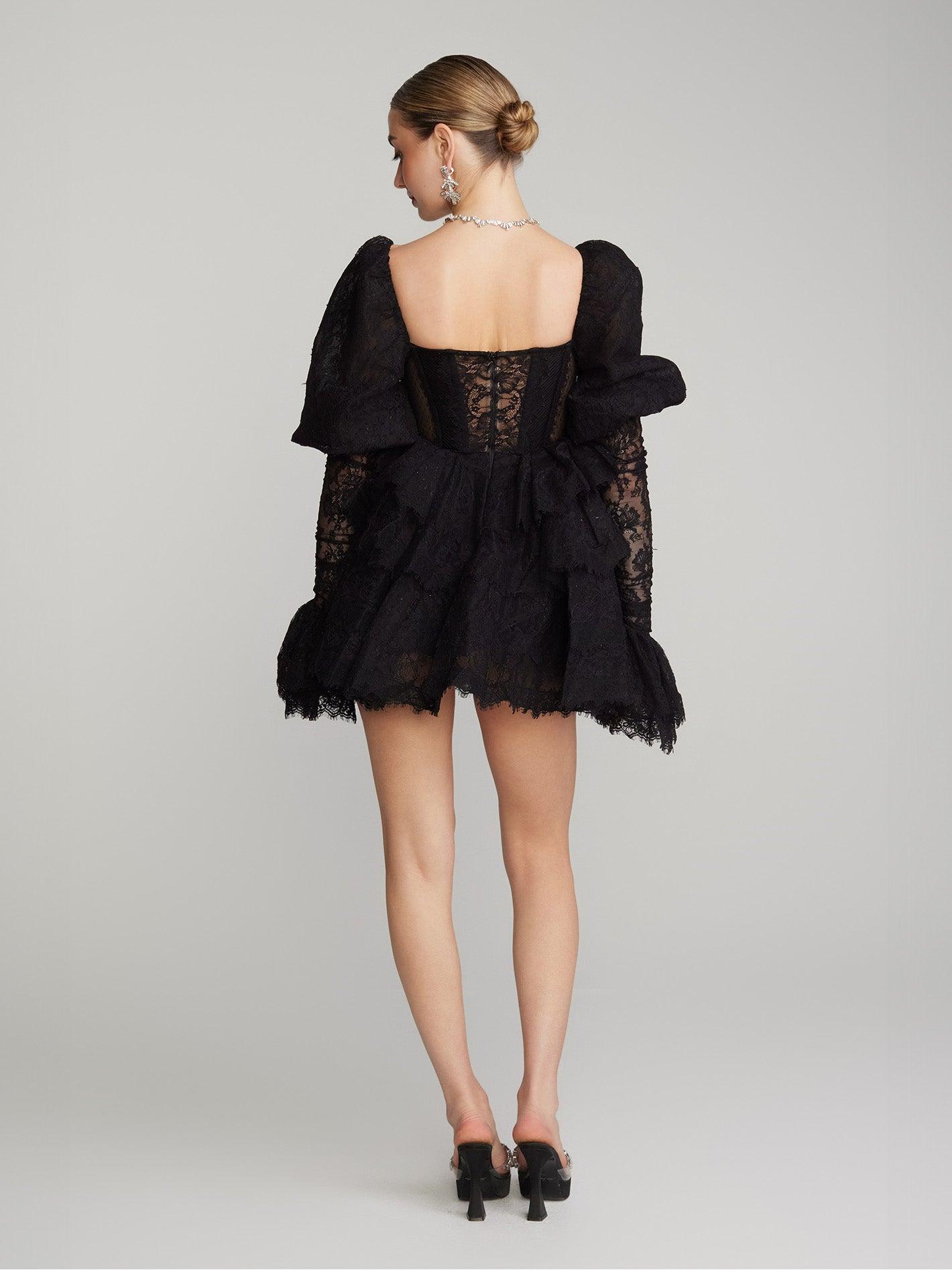 Penelope Lace Dress (Black) (Final Sale) Product Image