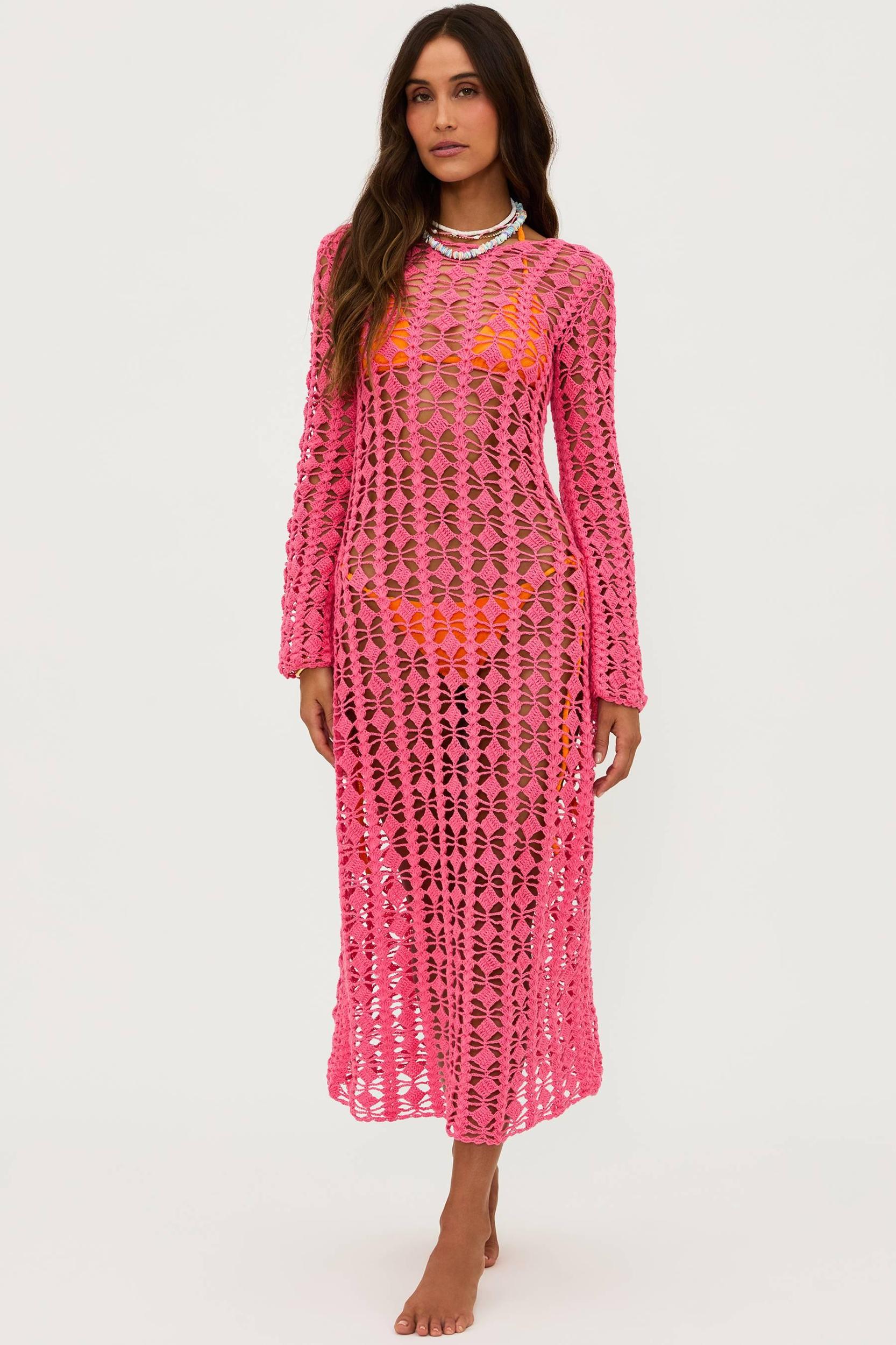 Ariana Dress Hot Coral Product Image