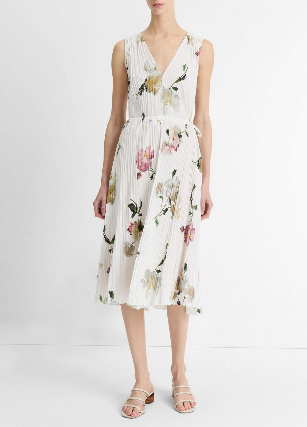 Wilted Peony Pleated Dress Product Image