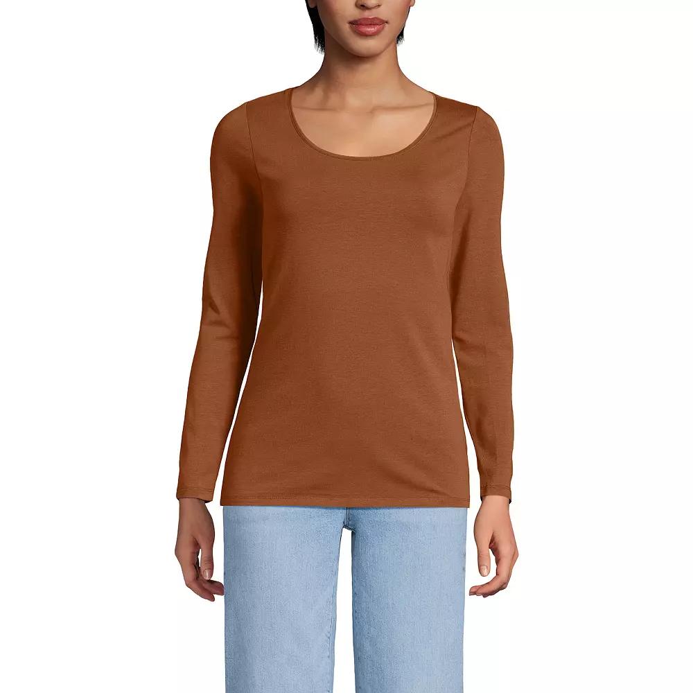 Petite Lands' End Jersey Scoopneck T-Shirt, Women's,  Product Image