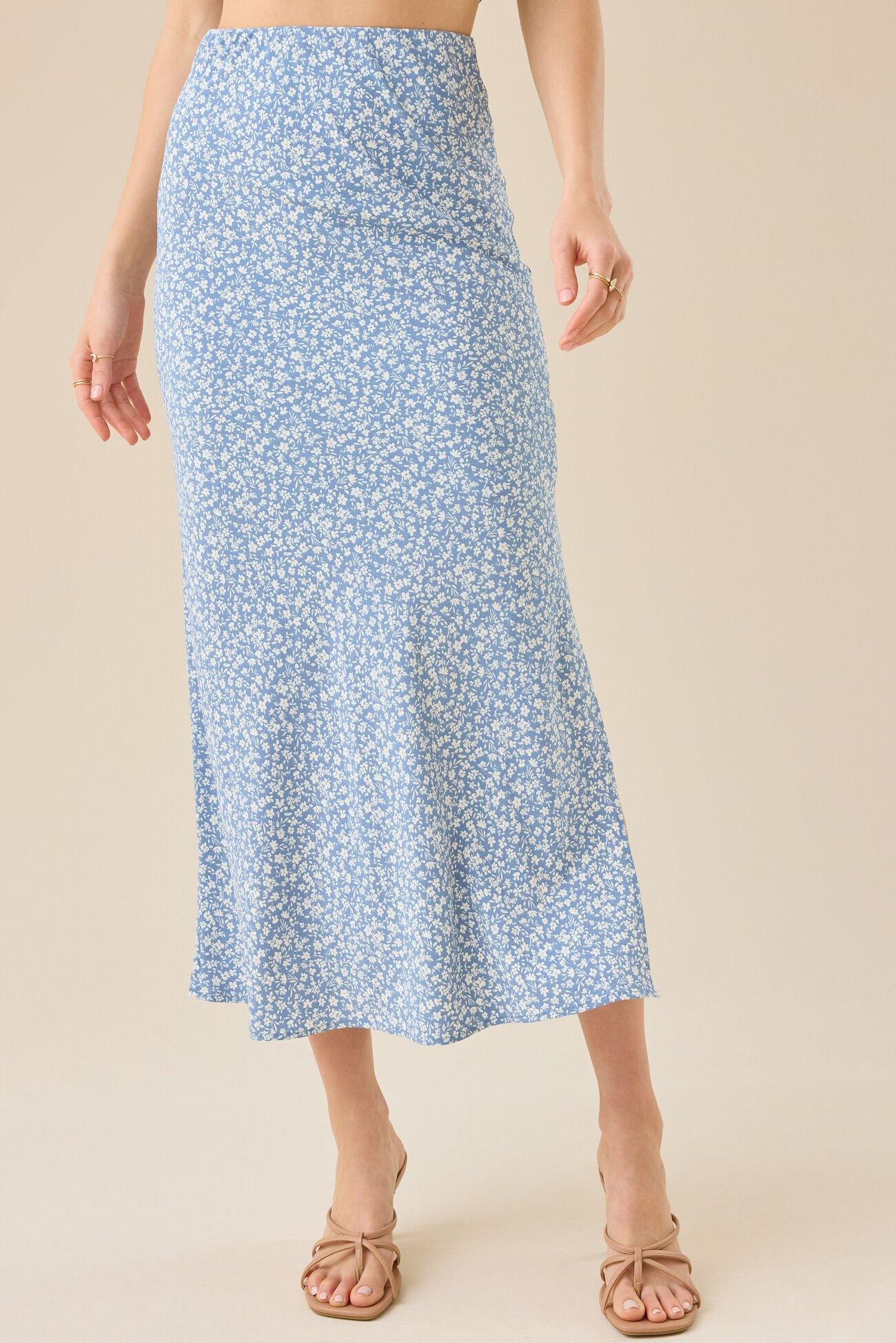 Amora Floral Midi Skirt Product Image
