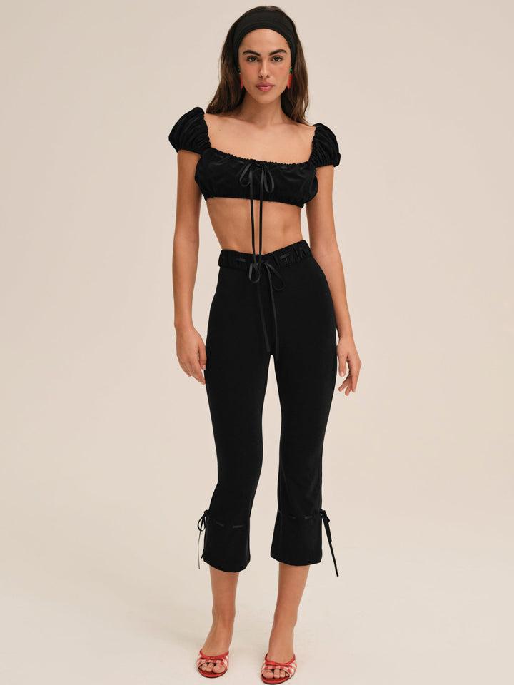 Cindy Crop Top — Black Product Image