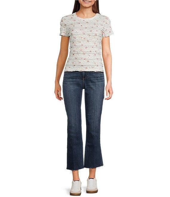 Evolutionary Lace Printed Short Sleeve Top Product Image