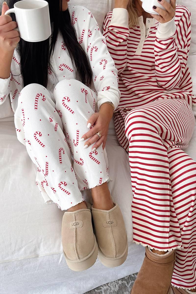 Candy Cane Waffle Sleep Set Product Image