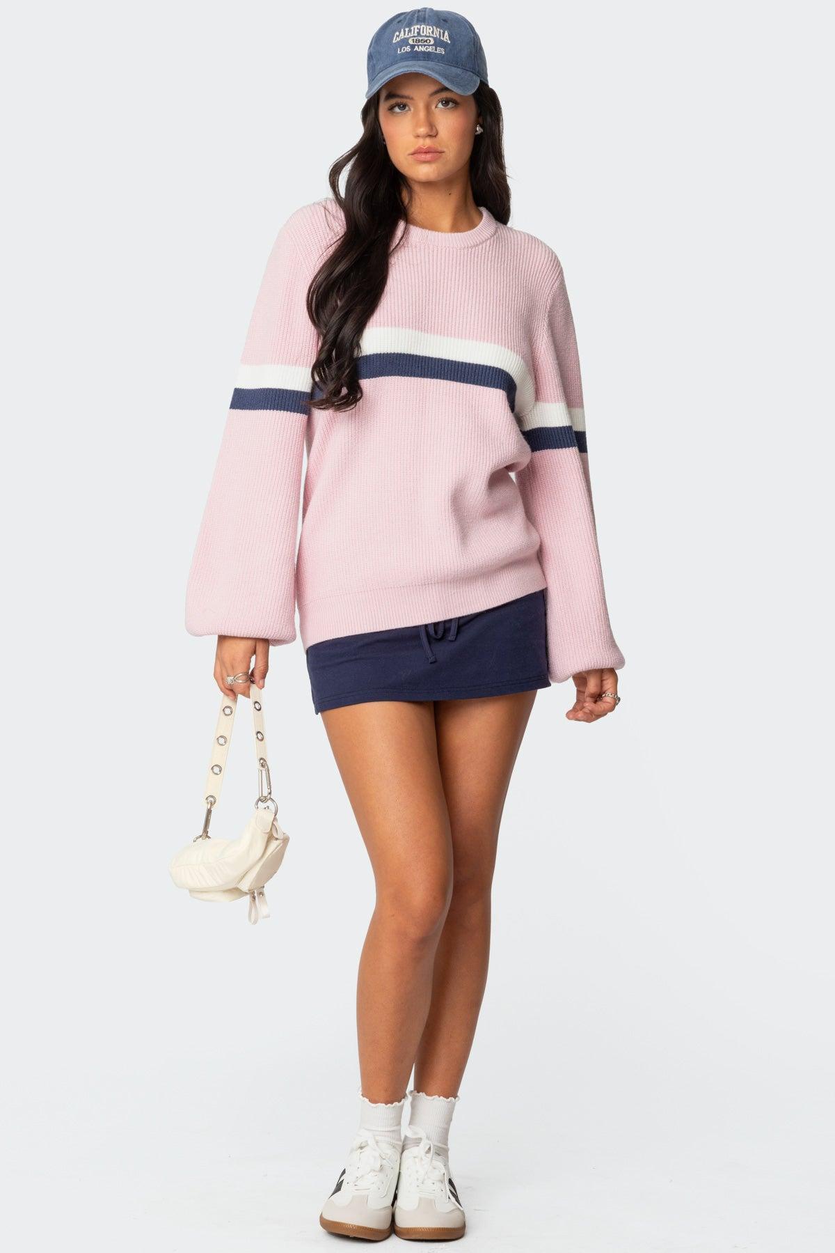 Nautical Striped Oversized Sweater Product Image