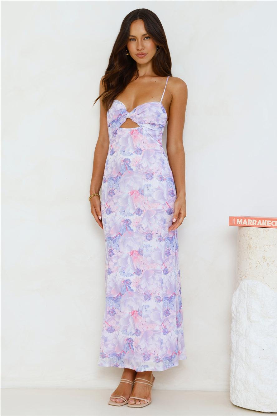 Lavender Tides Mesh Maxi Dress Lilac Product Image