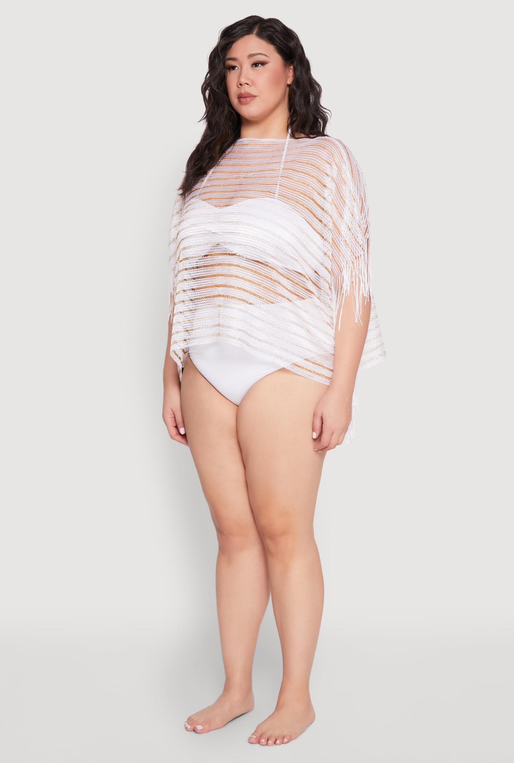 Shadow Stripe Swim Cover Up Female Product Image