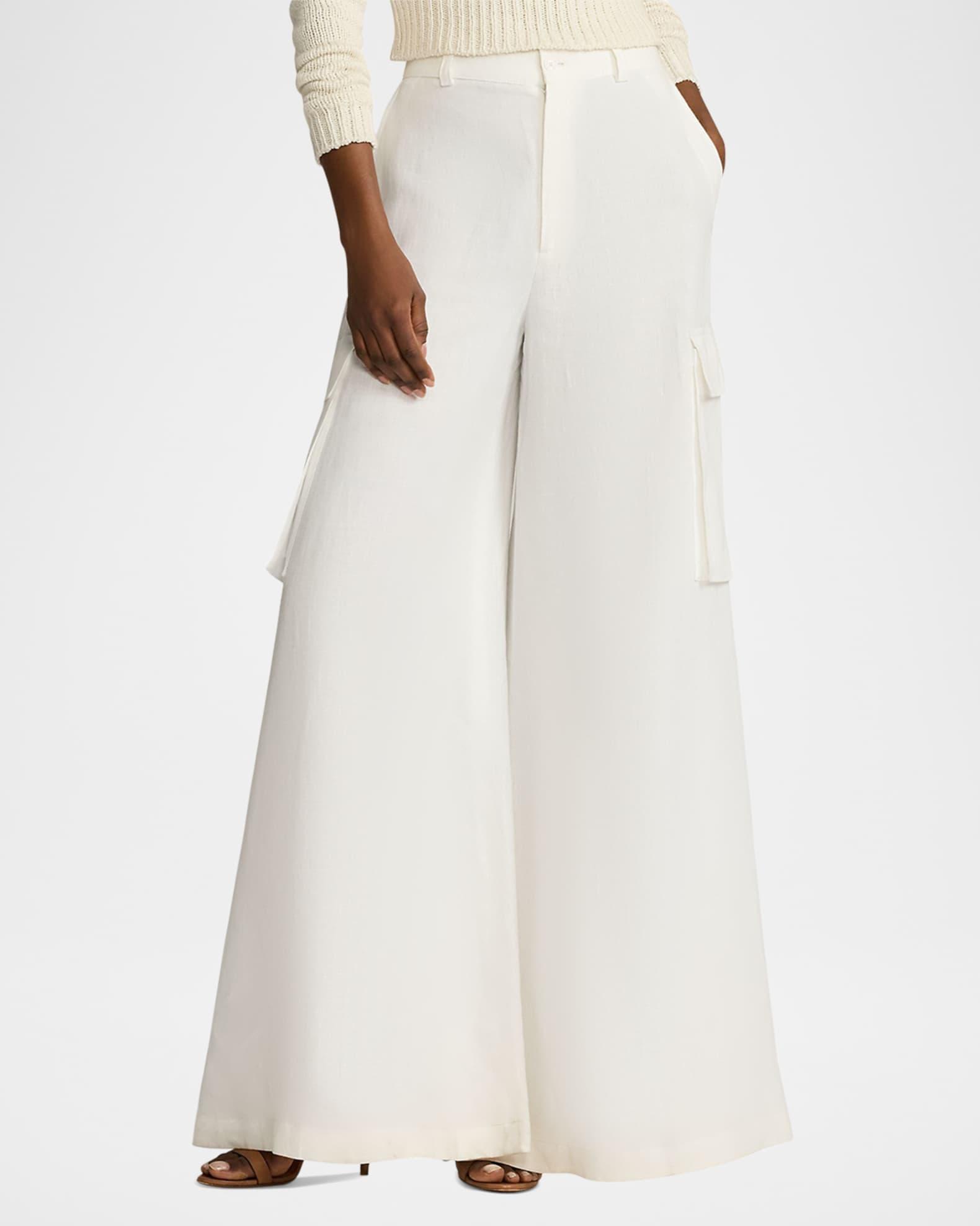 Carry Linen Wide-Leg Cargo Pants Product Image