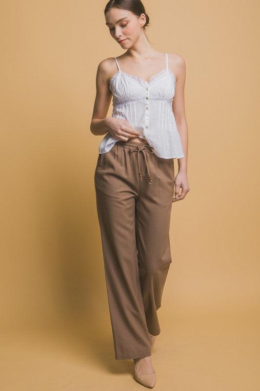 WARMER WEATHER LINEN BEACH PANTS Product Image