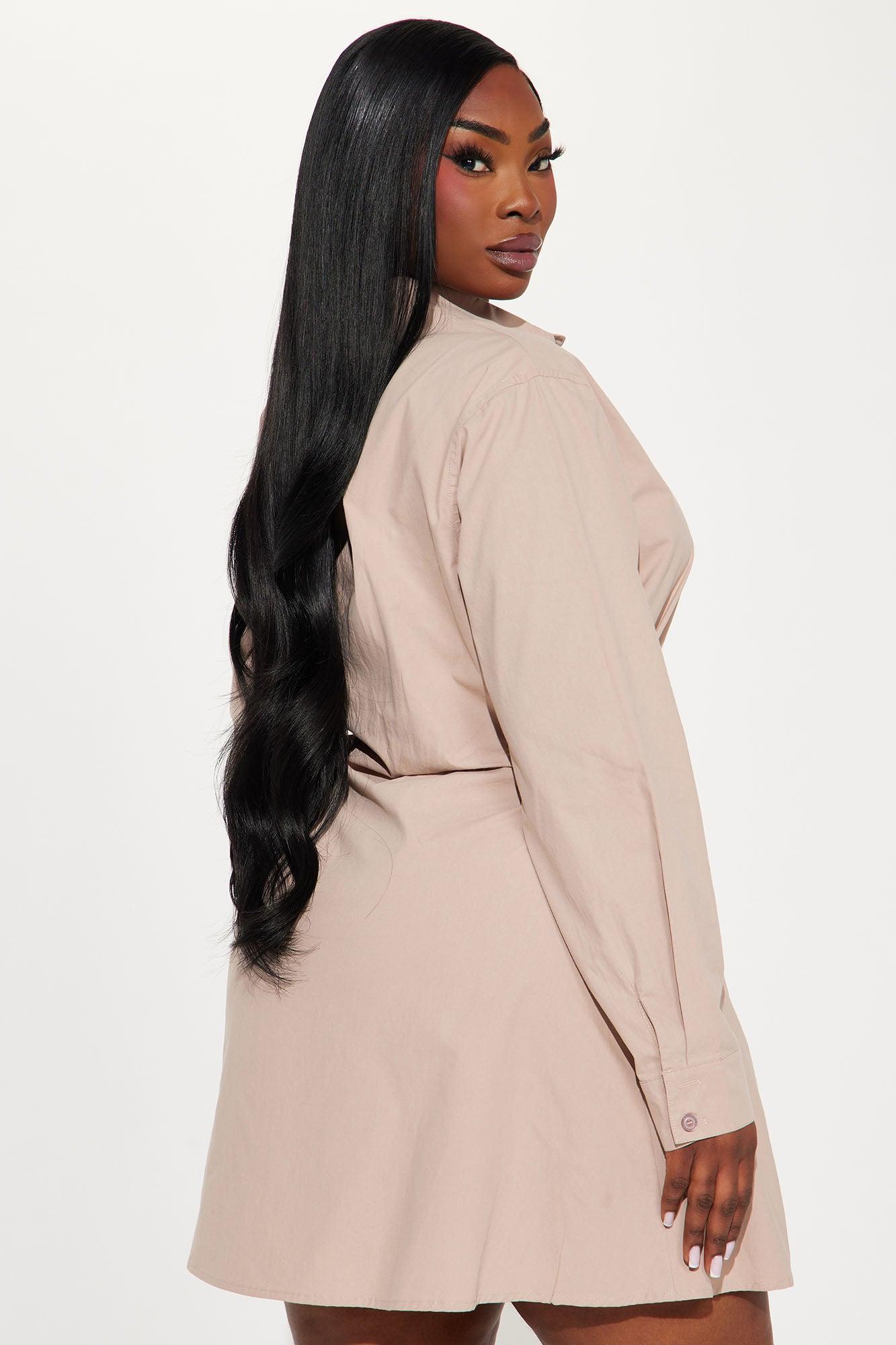 Friday Feels Shirt Dress - Mocha Product Image
